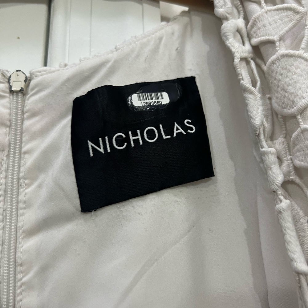 Nicholas White Tiered Lace Dress Size 2 US $695 - Picture 5 of 9